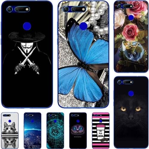 Phone Case For Huawei Honor View 20 Honor V20 6.4" Relief Cartoon Case Animal Cat Cover For Huawei Honor V10 View 10 Coque