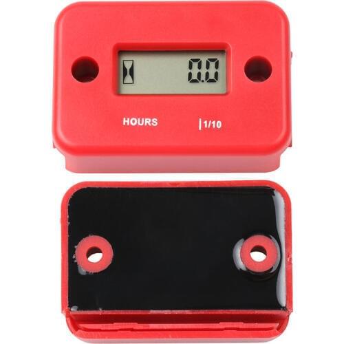 WHDZ Digital Hour Meter Waterproof LCD Display Inductive Hour Meter for Bike Motorcycle ATV Snowmobile Marine Engine