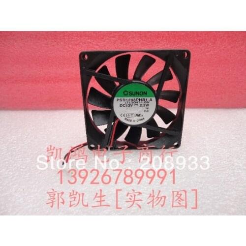 For SUNON Sunon PSD1208PHB1-A 12V 2.3W 8CM 8015 dual ball bearing ++cooling fan