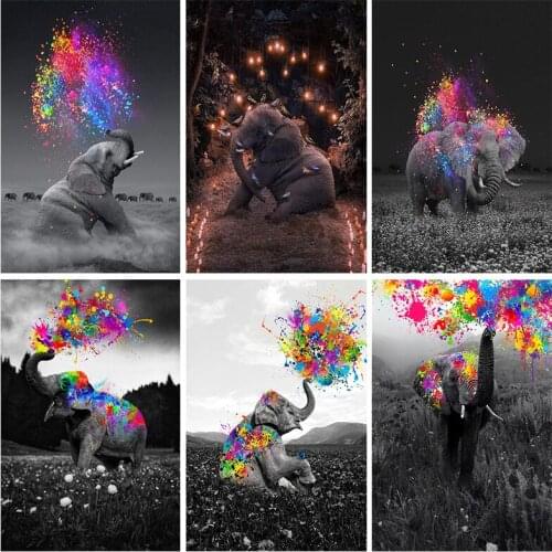 Canvas Painting Fantastic Animal Elephant Posters And Print Picture Nordic Style Wall Art Minimalist Aesthetic Modern Home Decor