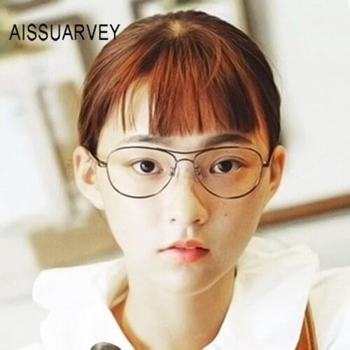 Small Fashion Metal Glasses Frame Women Round Men Eye Glasses Optical Eyeglasses Frames Vintage Designer Double Bridge Acetate