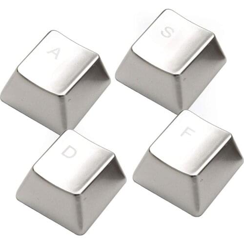 Metal Keycap QWERASDF 8 Key Cap for Cherry MX Switches and Kailh Switches Mechanical Keyboard Gamer Keycaps Replacemen