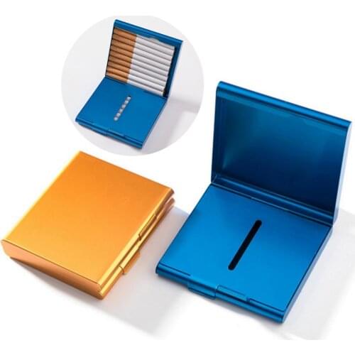 Metal Double Layer Smoking Case 20 Cigarettes Box Holder Storage Container