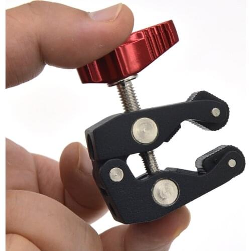Multi-function Ball Head Clamp Ball Mount Clamp Magic Arm Super Clamp w/ 1/4"-20 Thread for GPS Phone Monitor Video Light r57