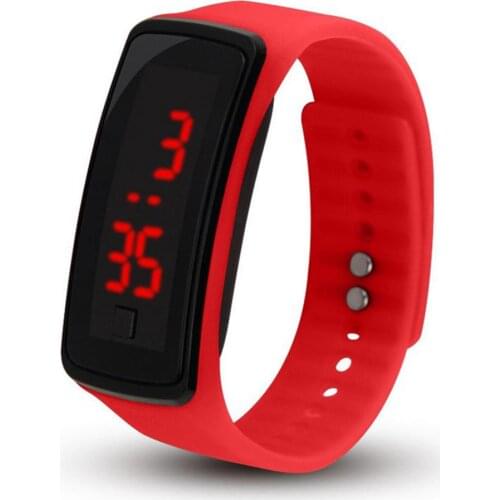 Fashion Men Women Casual Silica Gel Sports Bracelet Watches LED Electronic Digital Candy Color Silicone Watch for ladies Kids