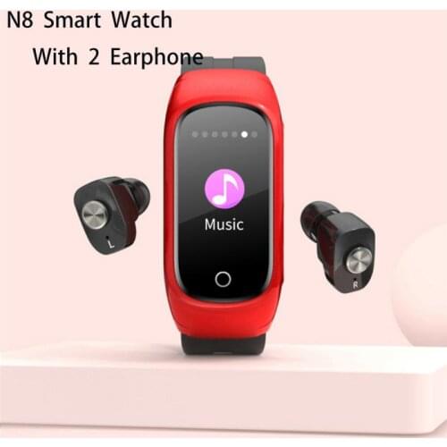N8 Wireless Headset+Smart Watch Men Women Blood Pressure Sleep Monitor Sports Smart Watch Four-colors Bluetooth-compatible