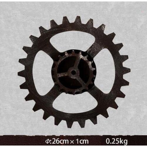Handmade 3D retro rustic decorative luxury art vintage wooden gear set