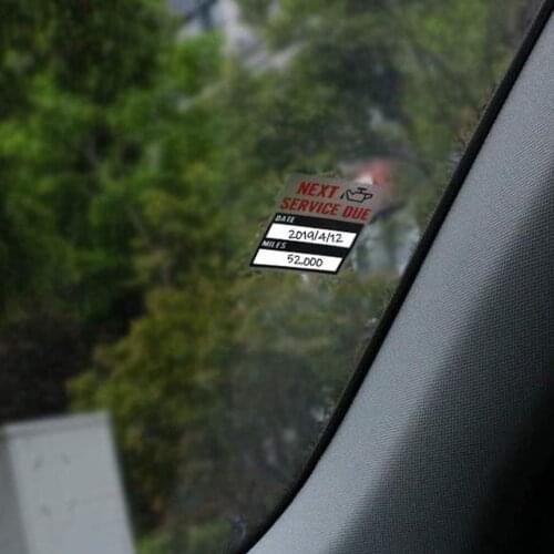 Oil Change Stickers Low-Tack Window Sticker Car Sticker DIY Car Enthusiast Gifts