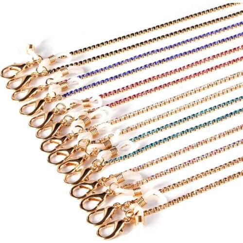 New Fashion Rhinestone Mask Glasses Dual-use Lanyard Color-preserving Anti-lost Earphone Mask Chain Adjustable Traceless Ear