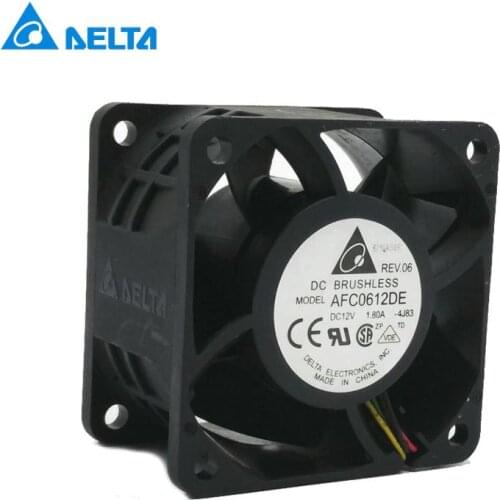 Delta New 6CM 60mm winds of 6038 12V 1.80A AFC0612DE PWM cooling fan speed control intelligent 60*60*38mm