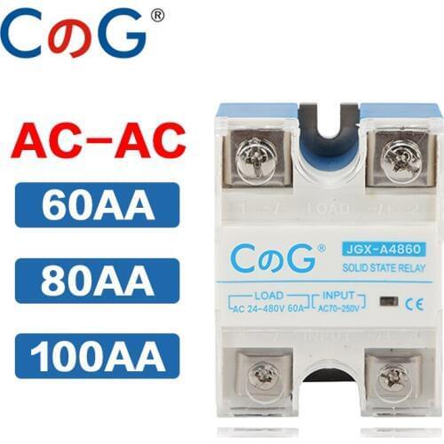 CG SSR-60AA 80AA 100AA Relay Single Phase AC Control AC 480VAC Radiator Heat Sink 60A 80A 100A AC To AC Solid State Relay