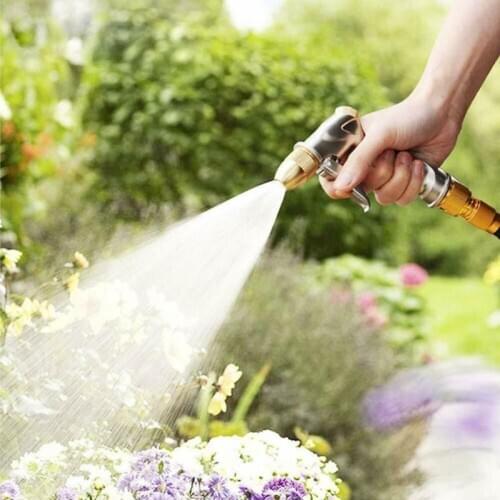 1PC Metal High Pressure Water Spray Gun Brass Nozzle Garden Hose Pipe Lawn Car Wash Garden Supplies High Quality Dropshipping