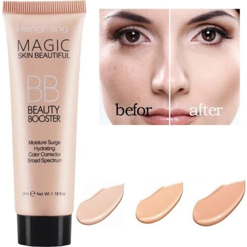 Pro Brighten Base Makeup Kit Sun Block Long Lasting Waterproof Face Whitening Brand Foundation BB Cream 3 Color