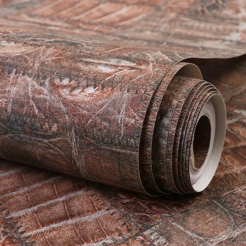 Retro Imitation Leather 3d Wallpaper for Living Room Store Vintage Rustic Home Decor Industrial wind Cafe Bar Wallpaper