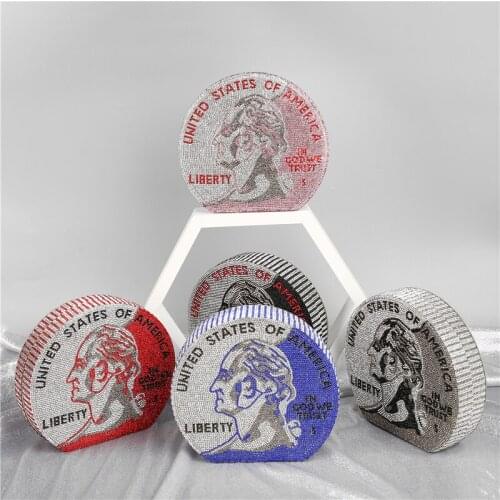 Luxury Womens Wedding Clutch Bag Diamond Rhinestone Party Purse and Handbag Cylindrical Small Chain Shoulder Bag ZD1990