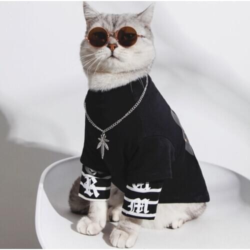Pet Dogs Shirts Cat Clothes Summer Small Dog Clothes for Pet Clothing Puppy Cat Outfit Parent-child T-shirt Men Cat Clothes