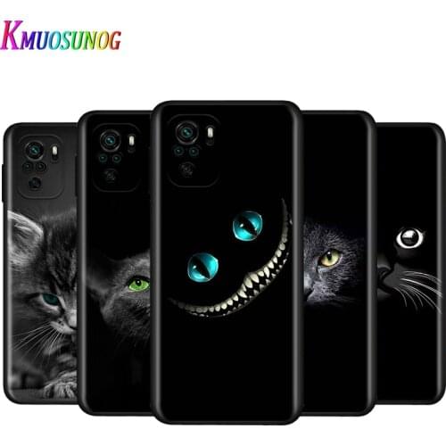Silicone Cover Black Cat Staring Eyes For Xiaomi Redmi Note 10 10S 9T 9S 9 8T 8 7 7S 6 5A 5 4 4X 5G Pro Max Phone Case