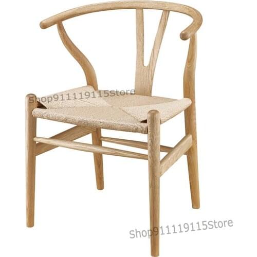 Nordic Solid Wood Chinese Dining Chair Western Restaurant Back Y Chair Teahouse Coffee Shop Household Log Computer Dining Table