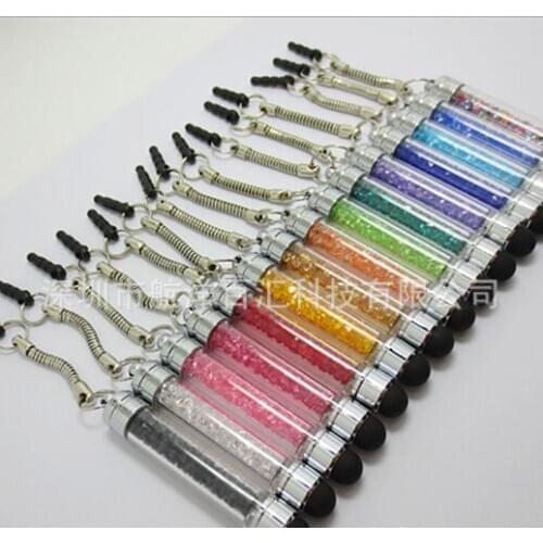 Party Favors Suitable for many types of mobile phone short crystal handwritten pen dust plug touch screen pen