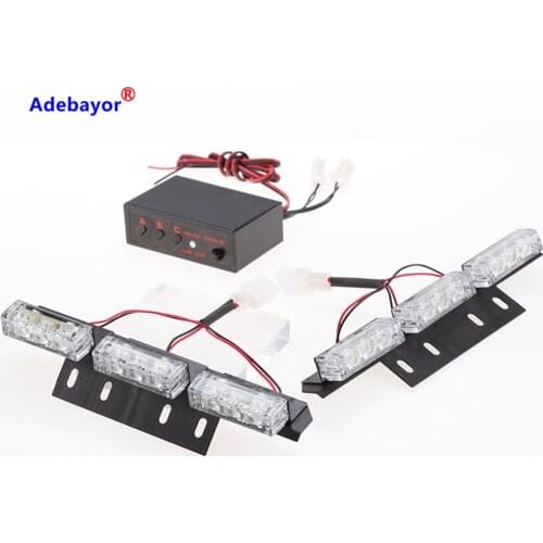 Wholesale LED Car Truck Emergency Strobe Flash Light Lamp Super Bright blue and red