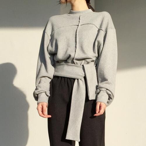 TVVOVVIN Spring and Autumn New 2020 Hoody Cotton Wild Sweatshirts Women Solid Color Fashion Casual Short Sweatshirts Female B688