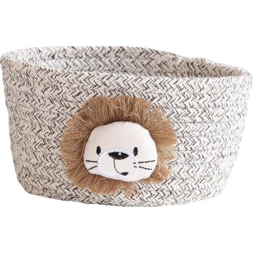 Unique Hand-woven Laundry Basket Portable Household Convenient Laundry Basket Round Storage Basket For Sundries Desktop Basket