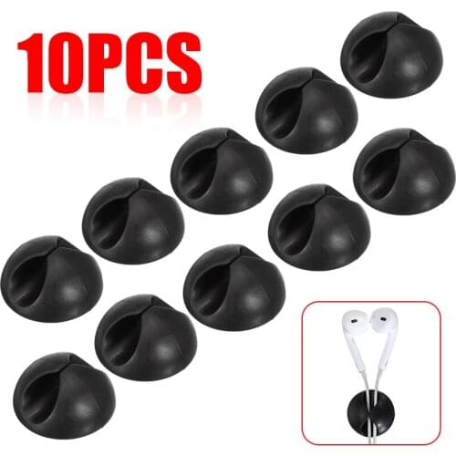 10pcs/lot Self Adhesive Cable Clips Organizer Desktop Wire Cord Fastener Holder USB Cable Charger Clamps