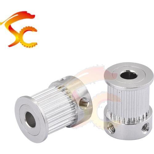 10pcs 3D Printers Parts printer pulley GT2 25 teeth bore 6mm 6.35mm 8mm 2GT 25teeth timing pulley fit for GT2 belt width 12mm