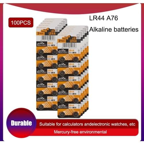 100pcs New Original Battery For Maxell LR44 A76 AG13 G13A LR44 LR1154 357A SR44 1.5V Lithium Button Cell Coin Batteries