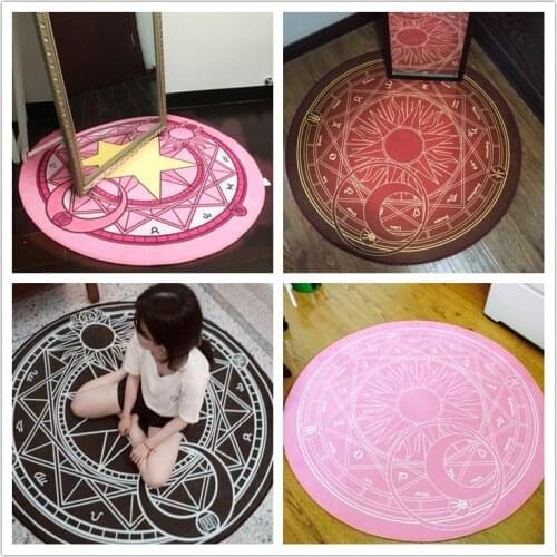 160*160cm Anime Sakura Round Style Decoration Fluffy Rugs Anti-Skid Shaggy Area Home Bedroom Carpet Floor Mat