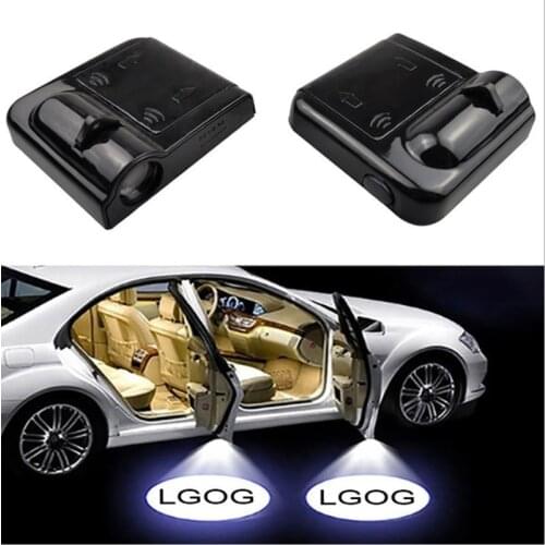 2pcs Car LED Door Light Projector Logo for Tesla Wireless Projection Lamp Laser Light Universal Car Decorate Accessories
