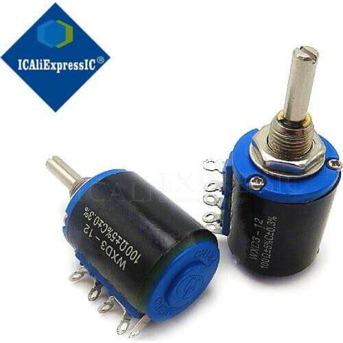 2PCS WXD3-12 1W 100 ohm ohm WXD3-12-1W 5 ring multi-circle precision wire-wound potentiometer In Stock