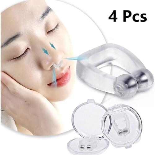 2pcs Anti Snoring Nose Clip Snore Stopper Ring Nasal Dilator Easy Breathe Snoring Solution Device Improve Sleeping For Men Women