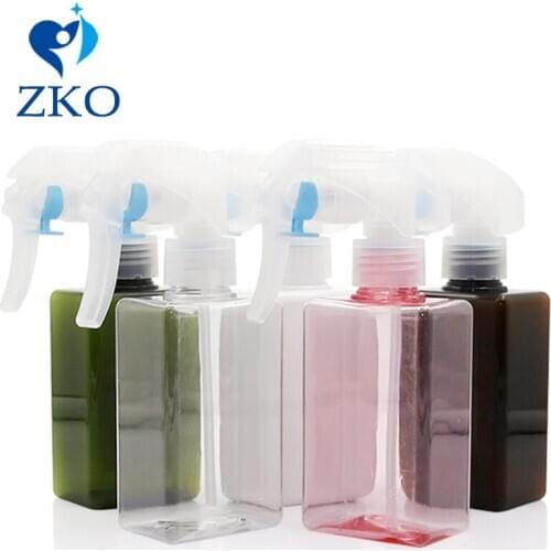 5pcs 150ml PETG Plant Flower Watering Pot Home Spray Bottle Brown/Green/Pink/Clear Refillable Pump Cosmetic Empty Square Bottles