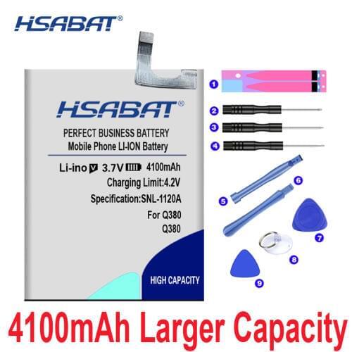 HSABAT free shipping 4100mAh High quality mobile phone battery for Micromax A107 Q380