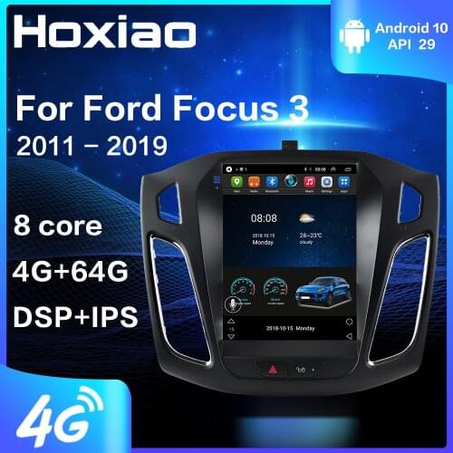 Car Radio Multimedia Video Player For Ford Focus 3 Mk 3 2011 - 2019 For Tesla Style Screen Navigation GPS 2 din 4G Android 9