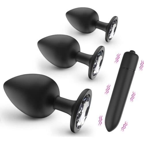 Bullet Vibrator Adult Products Sex Toys for Women Men Prostate Massager Butt Plug Anal Plug