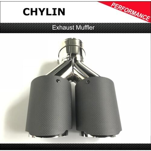 One Piece High Quality Double Matte Carbon Fiber Car Exhaust Pipes Auto Universal Muffler Exhaust System Pipes For Benz