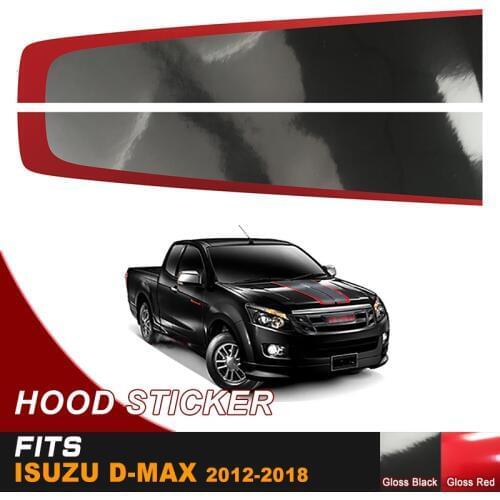 Two colors decal hood car sticker off road vinyl graphics car sticker for dmax 2012 2013 2014 2015 2016 2017 2018