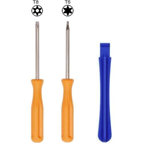 PS4 PS3 Console Opening Tool Security Screwdrivers Kit Torx Favor Supply T8 T6 Screw Driver Disassembly Repair Kit Game Machine