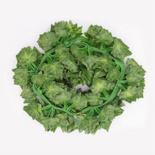 5 piece 2M Home Decor Artificial Ivy Leaf Garland Plants Vine Fake Foliage Flowers Creeper Green Ivy Wreath