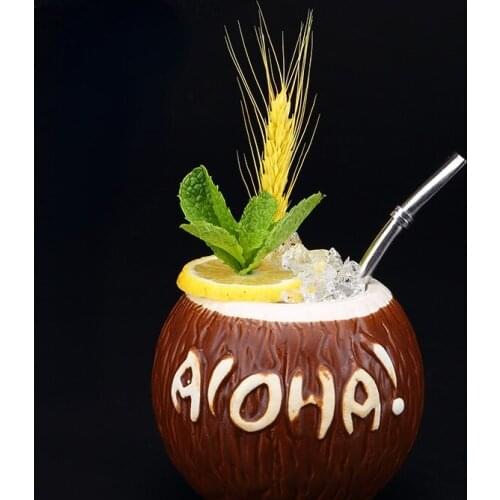 Creative Personality Hawaii Coconut Household Ceramic Cup Special Cup Bar Cocktail Cup Looks Good