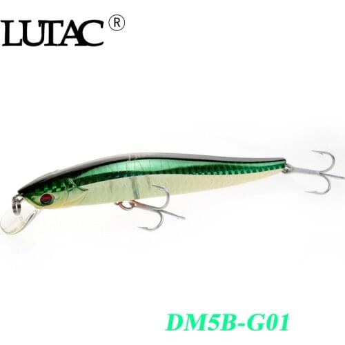 LUTAC hotsale 115mm 16g floating minnow abs Jerkbait diving 1.5M 3D eyes Fishing Decoy Pesca