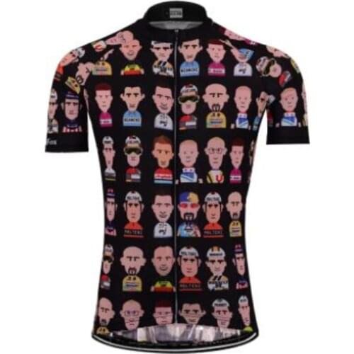 NEW Mens Thermal short sleeve Jersey Retro black shirt cycling clothing summer cycling jersey bike wear Commemorative classic