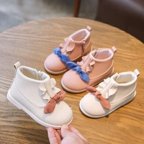 NEW 2021 Children Shoes Casual Girls Martin Boots Boys Shoes PU Leather Soft Antislip Snow Boots Kids Sport Shoes Ankle Sneakers