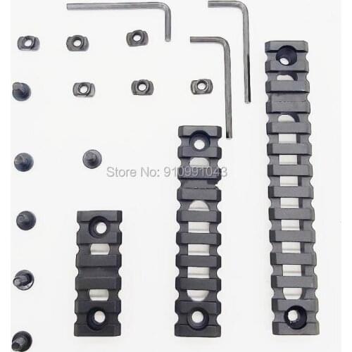 Hollowed out light weight MLOK Rail Section Picatinny Rail for MLOK Handguard Mount Rail Sytstem 5 9 13 slot