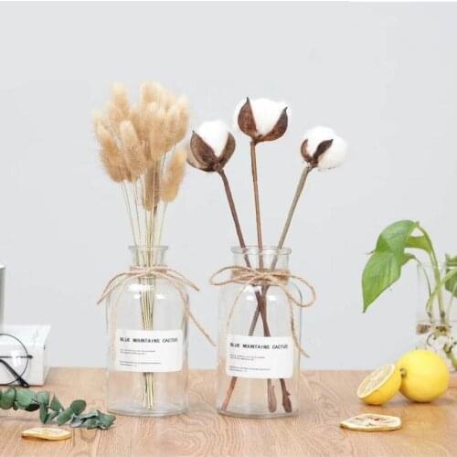 Transparent Glass Flower Vase decorations Modern Hydroponic dried flowers vase ornaments for home decor Living room accessories