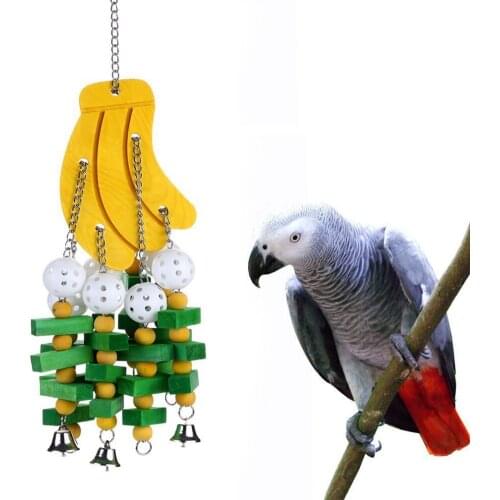 Bird Toys Chewing Playing Toys Pet Parrot Cockatiel Parakeet Colorful Wooden Blocks SwingToys Pet Product