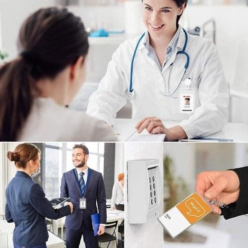 PVC Transparent Waterproof ID Card Holder Student Card Holder Cover Card Holder Holder Protective Work Accessories T7W5