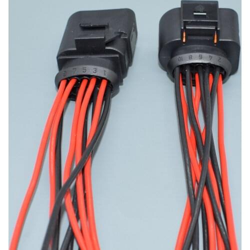 Shhworldsea 10 Pin 1.5MM Car Waterproof Connector Auto Electrical Plug 1J0973815 1J0 973 815 1J0973715 1J0 973 715 For VW Audi